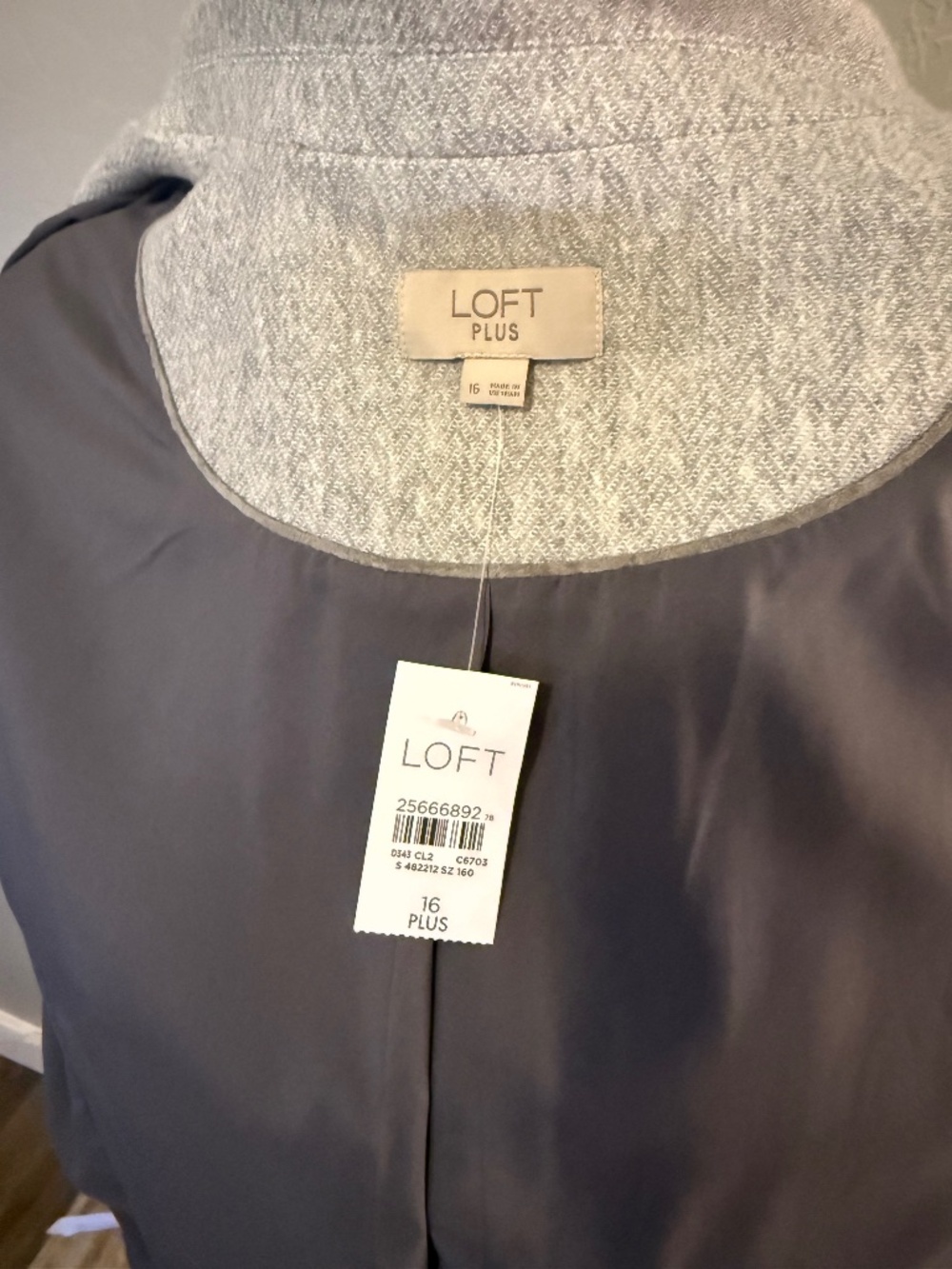 LOFT Gray Wool Blazer - NWT